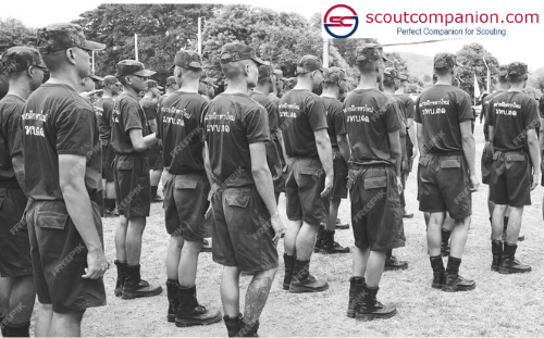 Patrol training in Wood Badge Scout