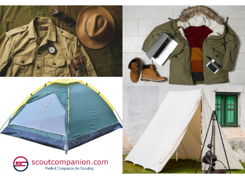 scout packing list for clothes and shelter