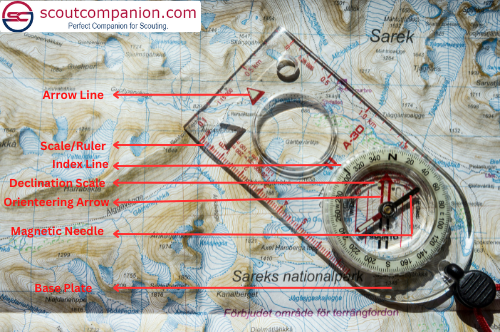 components of compass in compass navigation guide